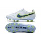 Nike Tiempo Legend IX Elite FG Shoes White Blue
