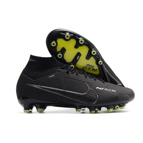 Nike Zoom Mercurial Superfly IX Elite AG Black Dk Smoke Grey White Volt