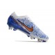 Nike Zoom Mercurial Vapor 15 Elite SG White Blue Gold