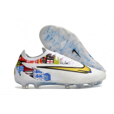 Nike Phantom GX Elite FG Link White Gold Color