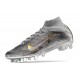 Nike Zoom Mercurial Superfly IX Elite AG Metallic Silver Gold