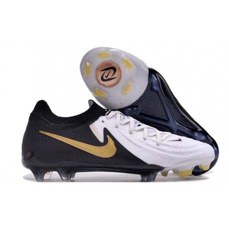 Nike Phantom Luna II Elite FG Low Cut White Black Metallic Gold Coin