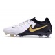 Nike Phantom Luna II Elite FG Low Cut White Black Metallic Gold Coin