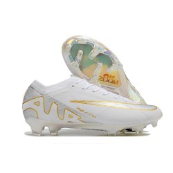 New Nike Zoom Mercurial Vapor 15 Elite FG White Golden Silver