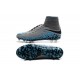 Nike HyperVenom Phantom II FG Men's Firm-Ground Soccer Cleats Grey Blue Black