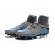 Nike HyperVenom Phantom II FG Men's Firm-Ground Soccer Cleats Grey Blue Black