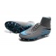 Nike HyperVenom Phantom II FG Men's Firm-Ground Soccer Cleats Grey Blue Black