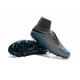 Nike HyperVenom Phantom II FG Men's Firm-Ground Soccer Cleats Grey Blue Black