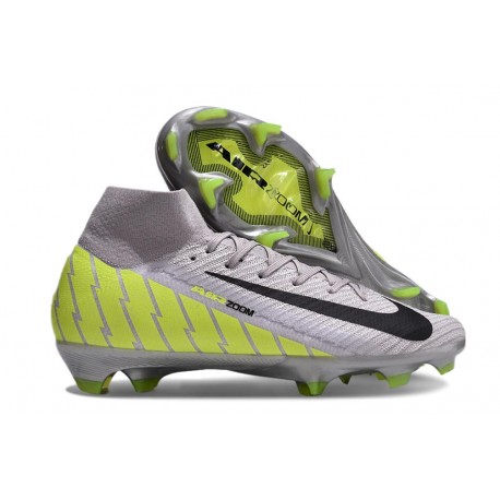 New Nike Mercurial Superfly 10 Elite FG Gray Volt Black