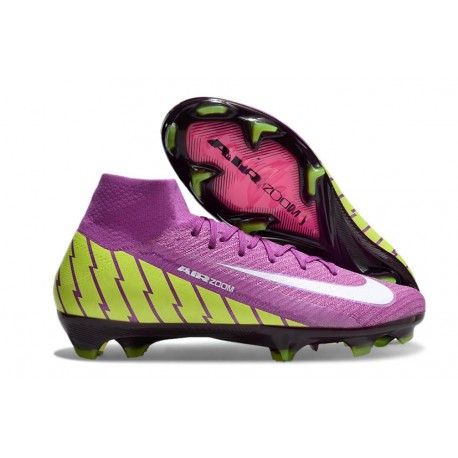 Nike Air Zoom Mercurial Superfly X Elite FG Purple Solar Yellow White
