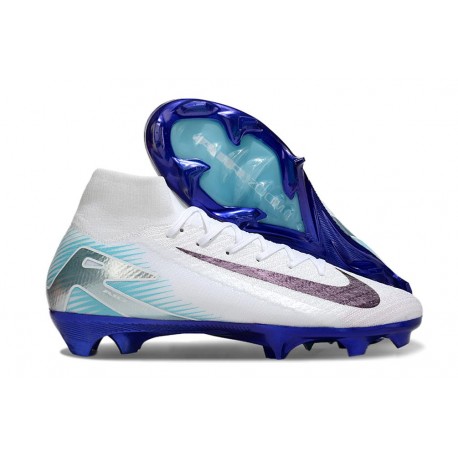 Nike Air Zoom Mercurial Superfly X Elite FG White Blue Black
