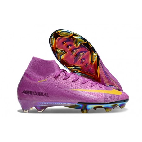 Nike Zoom Mercurial Superfly 10 Elite FG Purple Yellow