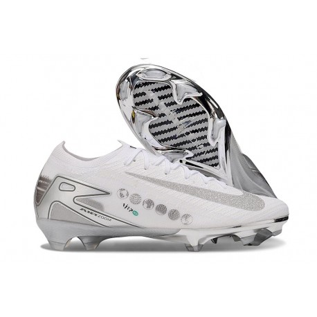 Nike Air Zoom Mercurial Vapor XVI Elite FG Shoes White Silver