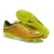 Shoes For Men Nike HyperVenom Phantom FG Football Boots Neymar Premium Gold Volt Black