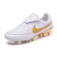 2016 Nike Tiempo Legend V FG Football Shoes R10 White Golden
