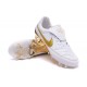 2016 Nike Tiempo Legend V FG Football Shoes R10 White Golden