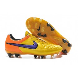 Nike Men's Tiempo Legend V FG Soccer Cleats Laser Orange Persian Violet Total Orange Violet