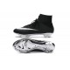 Sale Nike Men's Mercurial Superfly 4 FG Football Cleats Silver Black