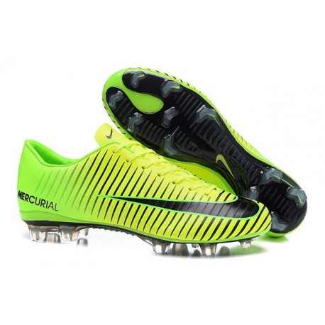 Men's Football Cleats Nike Mercurial Vapor XI FG Green Black