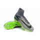 Nike Soccer Cleats - Nike Mercurial Superfly V FG Grey Black Green