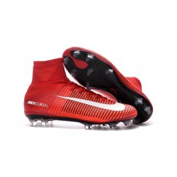 Nike Soccer Cleats - Nike Mercurial Superfly V FG Red White Black