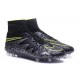 2016 Nike HyperVenom Phantom II FG FG Football Boots Black Metallic Hematite Volt