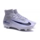 Nike Soccer Cleats - Nike Mercurial Superfly V FG White Grey Black