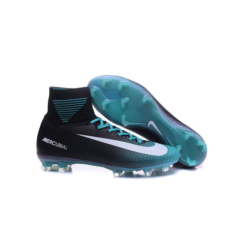 black and blue nike cleats
