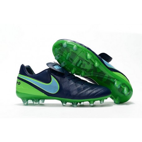 nike tiempo blue and green