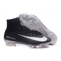 Nike Soccer Cleats - Nike Mercurial Superfly V FG Black Silver