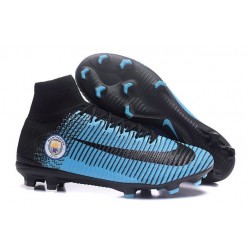 Football Boots For Men Nike Mercurial Superfly 5 FG Manchester City FC Black Blue