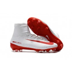 Football Boots For Men Nike Mercurial Superfly 5 FG White Red