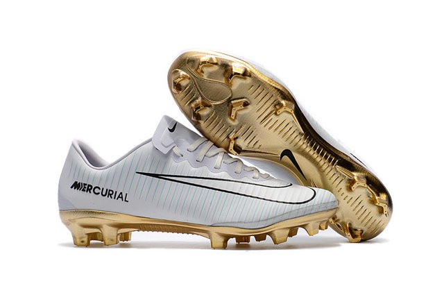white gold football cleats