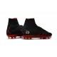 Nike HyperVenom Phantom II FG Men's Firm-Ground Soccer Cleats Jordan Black Red White