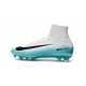 2017 Cristiano Ronaldo New Soccer Cleats - Nike Mercurial Superfly 5 FG White Blue Black