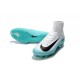 2017 Cristiano Ronaldo New Soccer Cleats - Nike Mercurial Superfly 5 FG White Blue Black