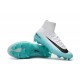 2017 Cristiano Ronaldo New Soccer Cleats - Nike Mercurial Superfly 5 FG White Blue Black