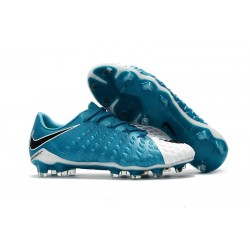 New Soccer Cleats Nike HyperVenom Phantom III FG White Black Photo Blue