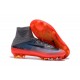 Nike Mercurial Superfly V CR7 Tech Craft Firm Ground Soccer Cleats Cool Grey Metallic Hematite Wolf Grey
