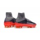 Nike Mercurial Superfly V CR7 Tech Craft Firm Ground Soccer Cleats Cool Grey Metallic Hematite Wolf Grey