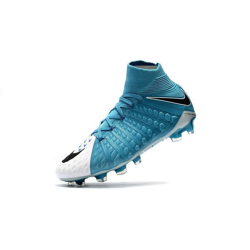 Nike Soccer Cleats 2017 New Nike Hypervenom Phantom 3 DF FG White Black  Photo Blue