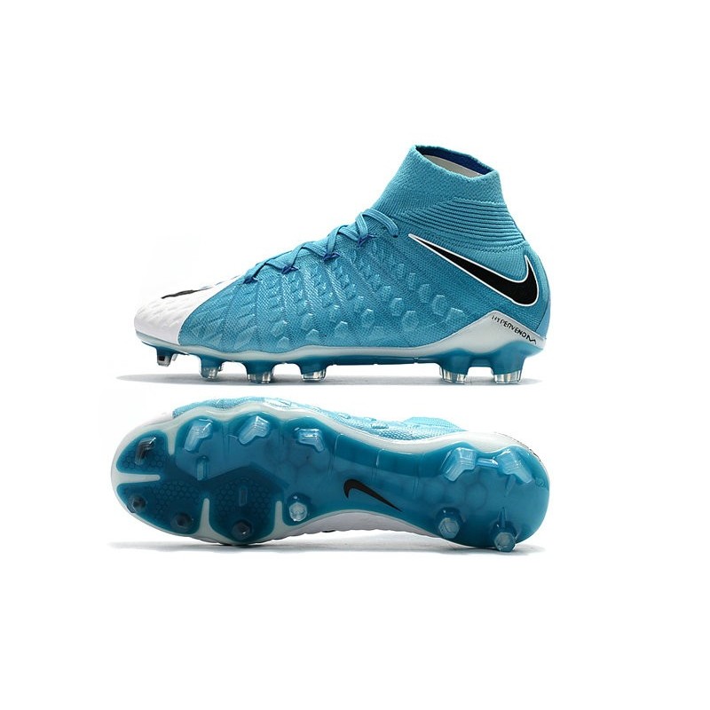 Nike Soccer Cleats 2017 New Nike Hypervenom Phantom 3 DF FG White Black  Photo Blue