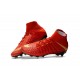 Cheap High Top Nike Hypervenom Phantom III DF FG For Men Red Gold