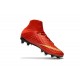 Cheap High Top Nike Hypervenom Phantom III DF FG For Men Red Gold