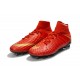 Cheap High Top Nike Hypervenom Phantom III DF FG For Men Red Gold