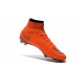 Nike Mercurial Superfly IV FG Soccer Boots - Orange Black SilveryShoes For Men 