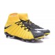 Cheap High Top Nike Hypervenom Phantom III DF FG For Men Yellow Black