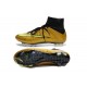 Nike Men's 2016 - Mercurial Superfly 4 FG Soccer Shoes Black Gold Volt