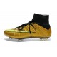 Nike Men's 2016 - Mercurial Superfly 4 FG Soccer Shoes Black Gold Volt
