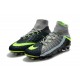Cheap Nike Hypervenom Phantom III FG Men Soccer Cleats Grey Black Green